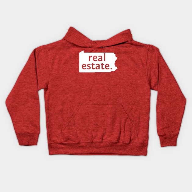 Pennsylvania State Real Estate T-Shirt Kids Hoodie by Proven By Ruben